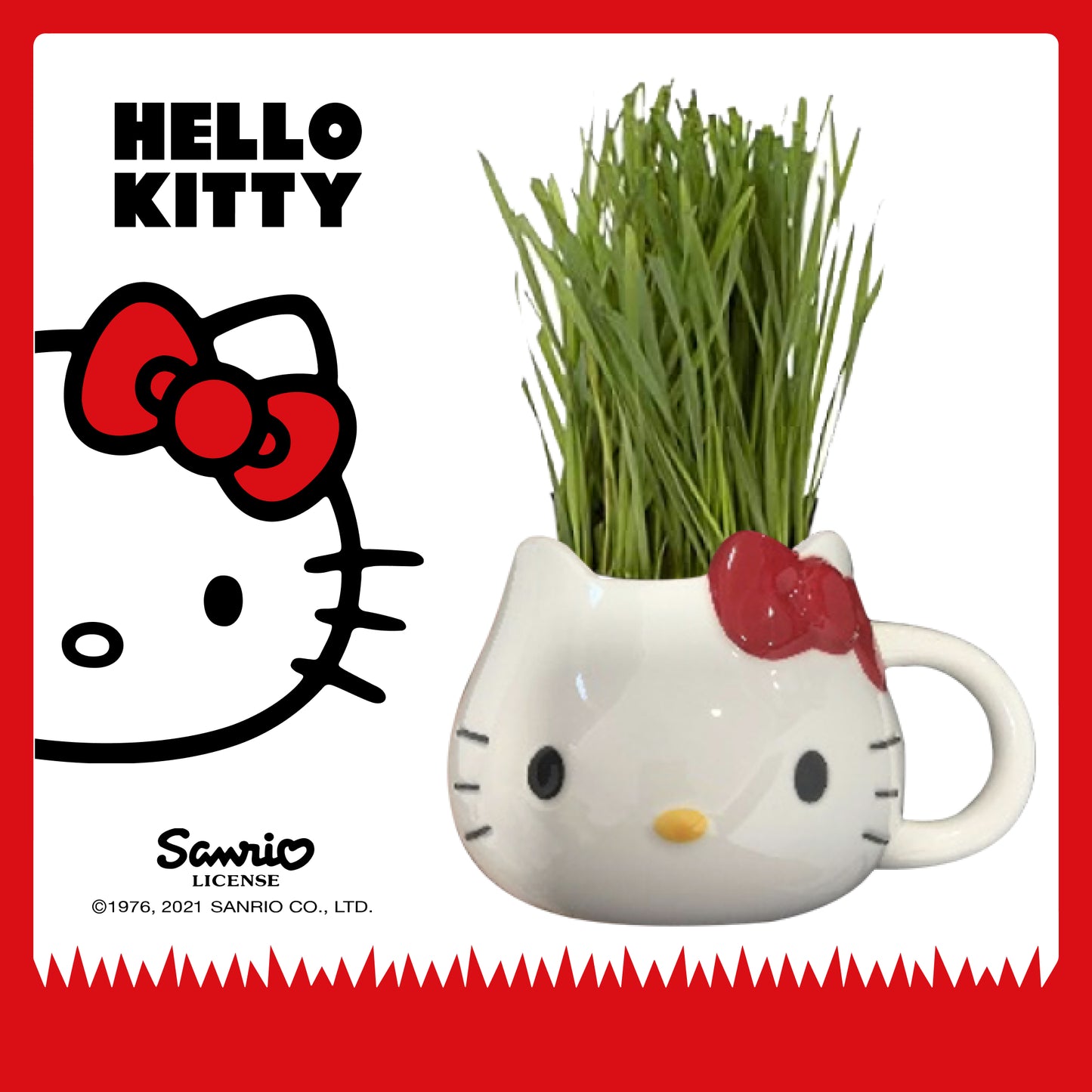 Hello Kitty Mug Cat Grass Growing Kit