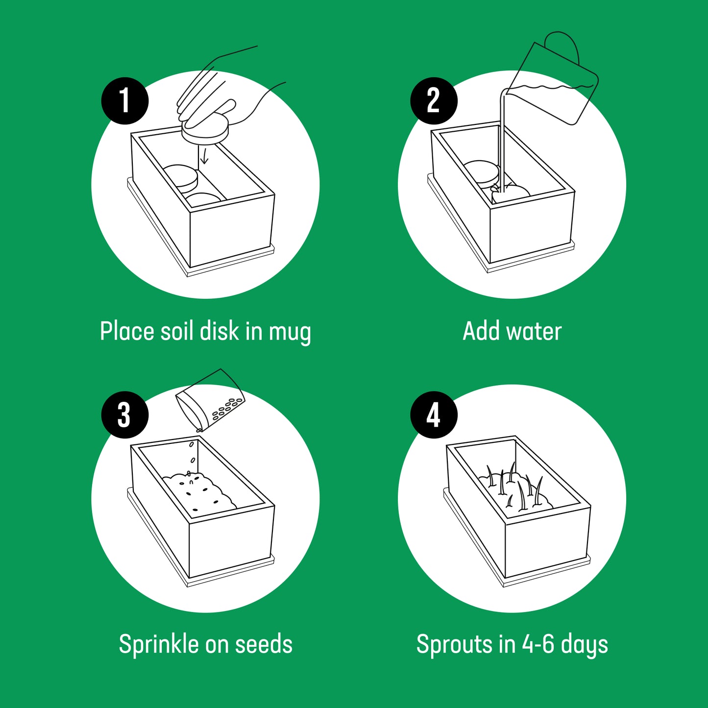 Ceramic Planter With Bamboo Tray Cat Grass Kit