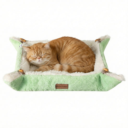 Self-Warming Heated Cat Bed - Light Green