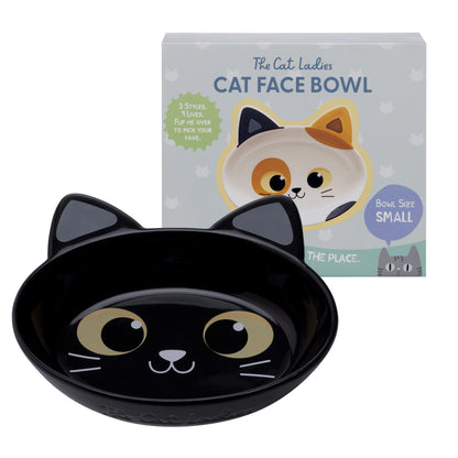 Ceramic Cat Bowl – Black Cat, Small