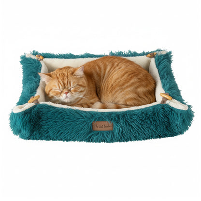 Self-Warming Heated Cat Bed Mat - Dark Green