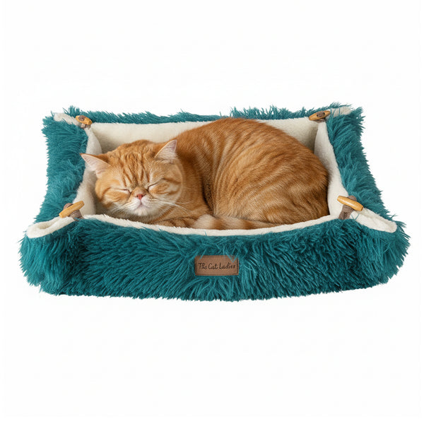 Self-Warming Heated Cat Bed Mat - Dark Green