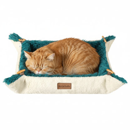 Self-Warming Heated Cat Bed Mat - Dark Green