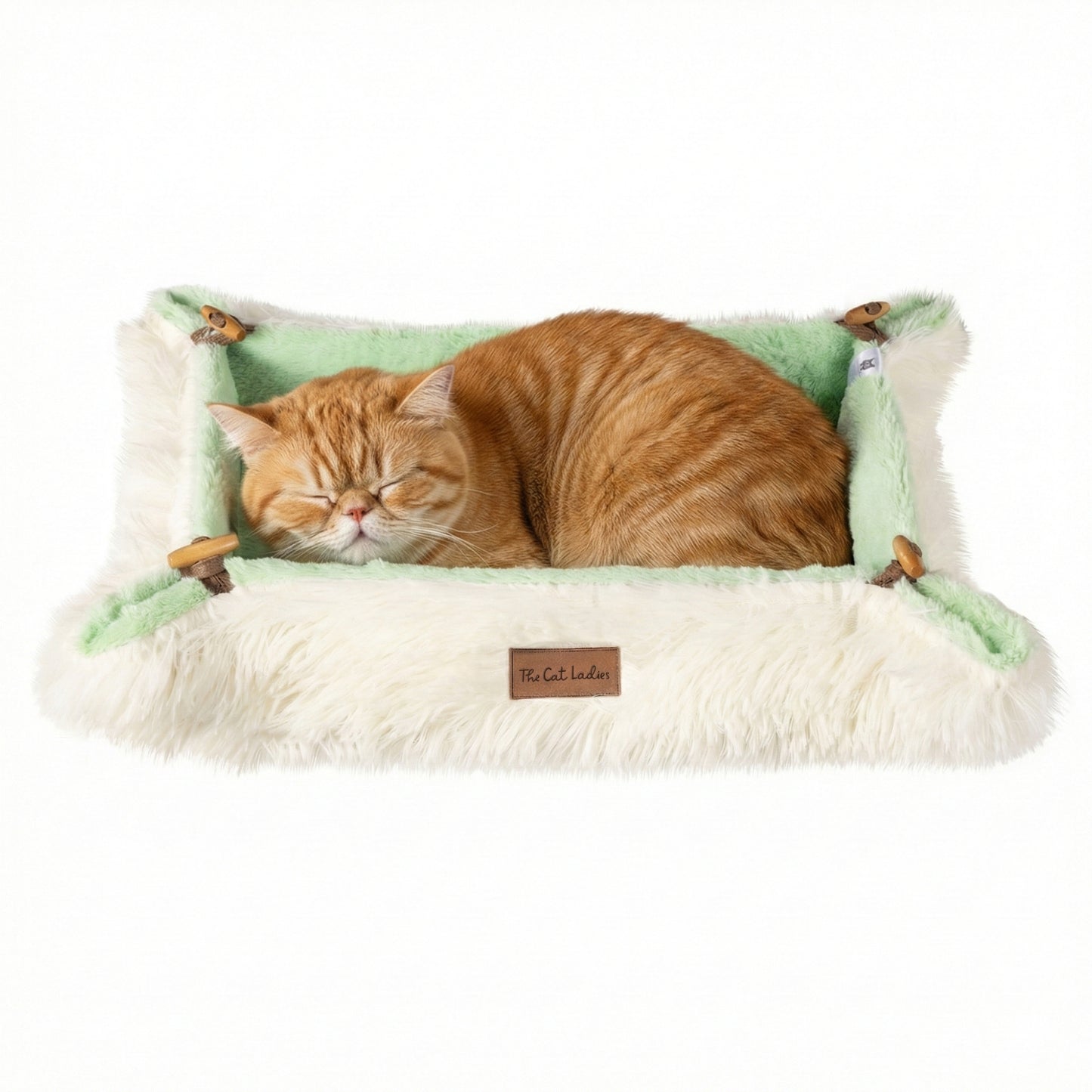 Self-Warming Heated Cat Bed Mat - Light Green