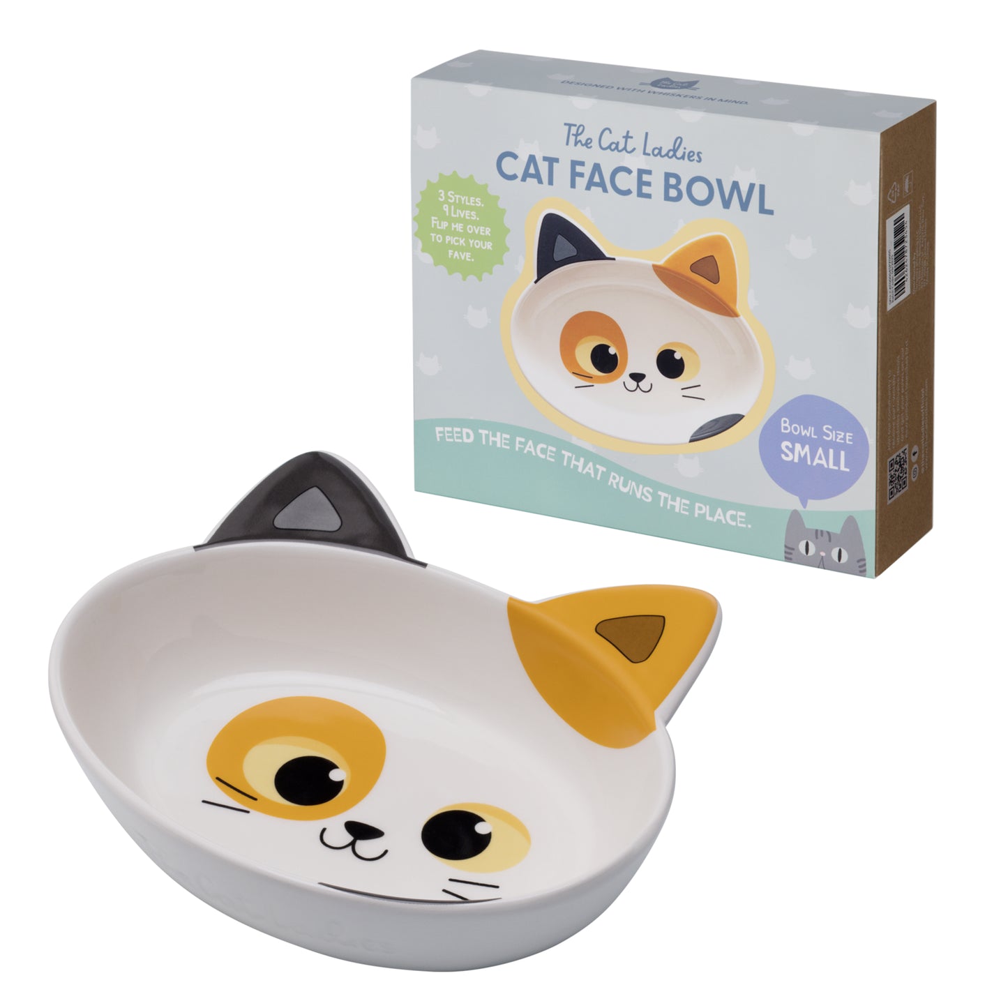 Ceramic Cat Bowl - Calico, Small