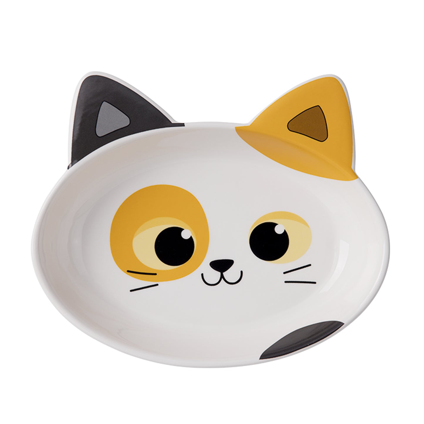 Ceramic Cat Bowl - Calico, Large