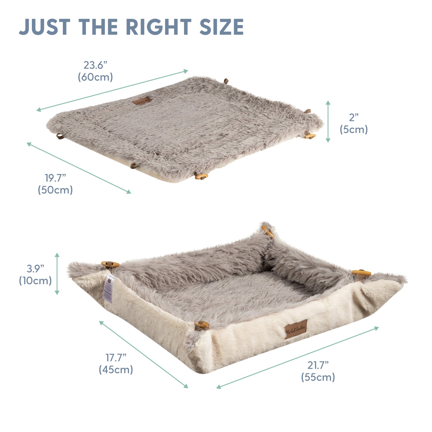 Self-Warming Heated Cat Bed Mat – Coffee Brown