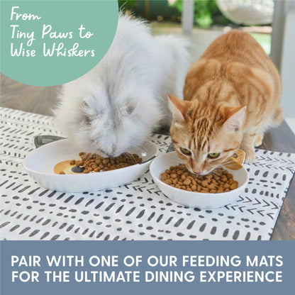 Ceramic Cat Bowls - Calico, Set of 2