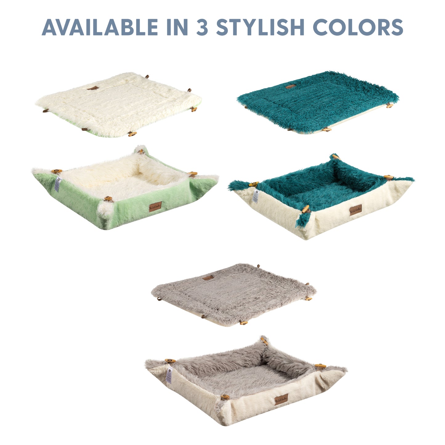 Self-Warming Heated Cat Bed Mat - Light Green