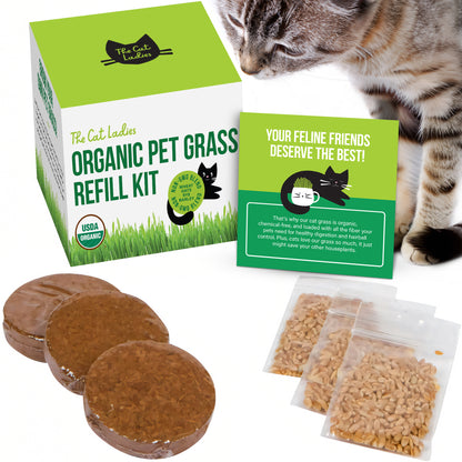 Organic Cat Grass Refill Kit - 3 Pack