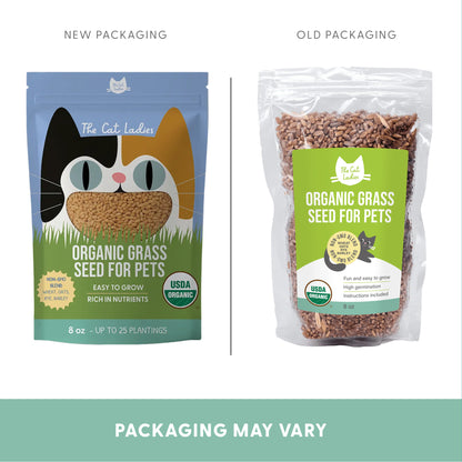 Organic Cat Grass Seeds (NON GMO) - 8 Oz