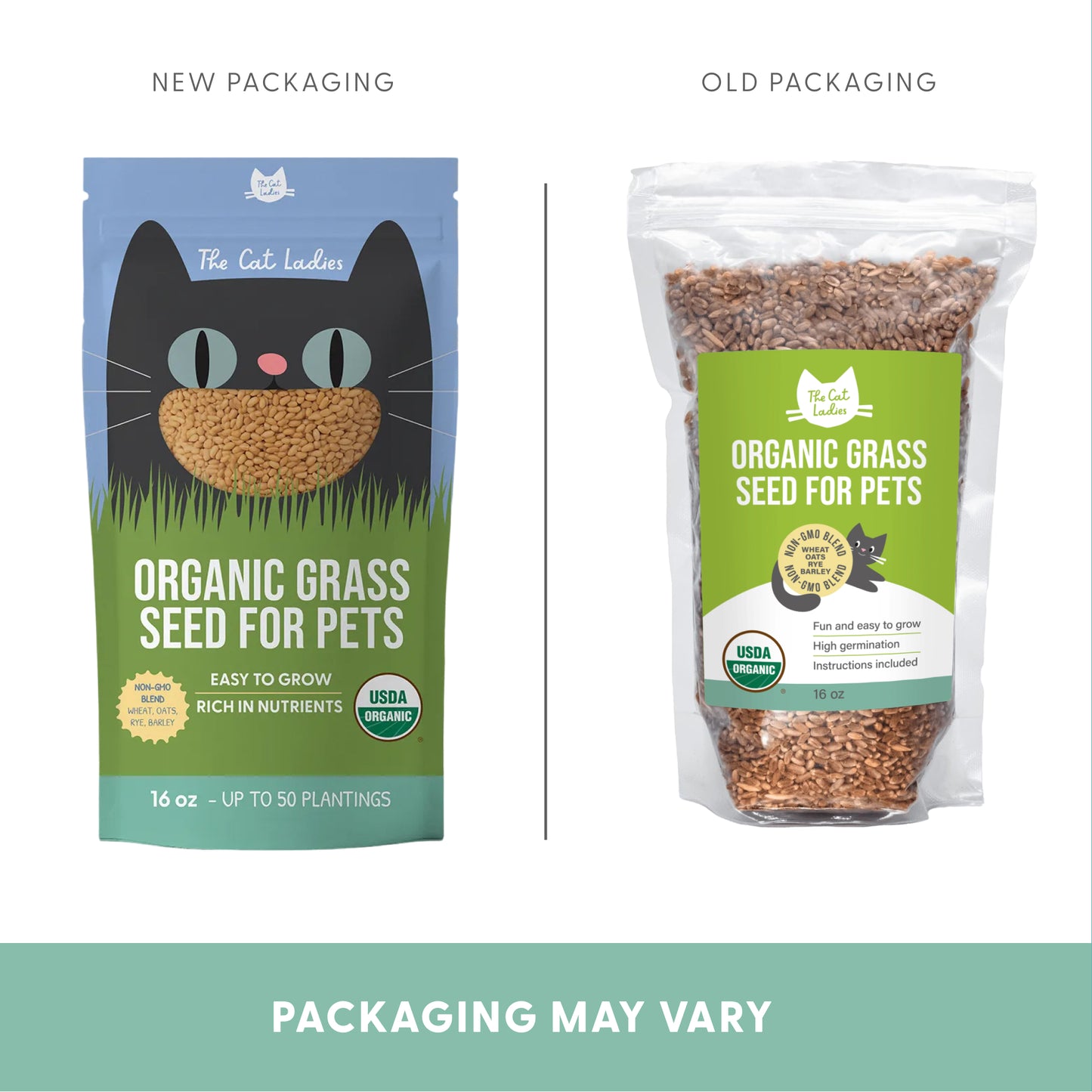 Organic Wheat Cat Grass Seeds (16 ounce)