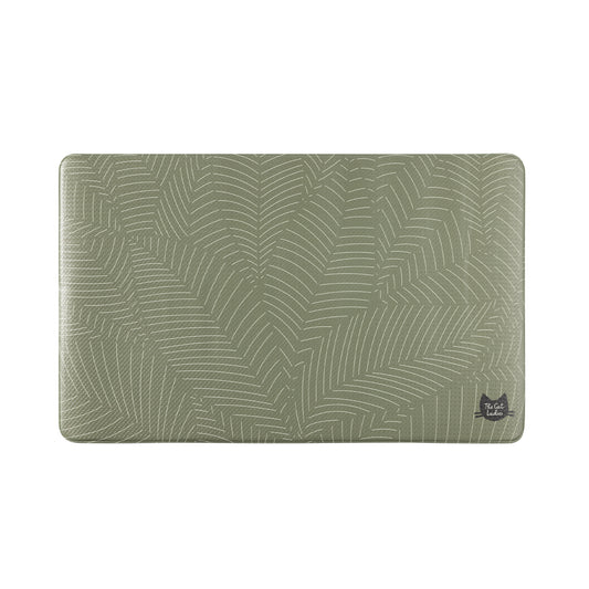 Feeding Mat for Food and Water Bowl - Tropical Leaves B