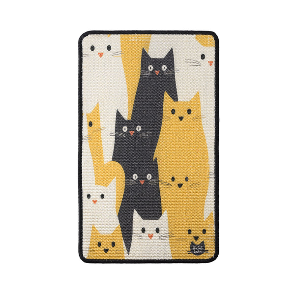 Wall Scratcher Pads - Black and Yellow Cats