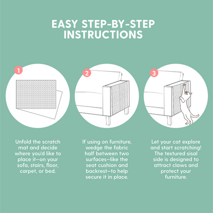 Cat Scratch Furniture Protector with Pockets