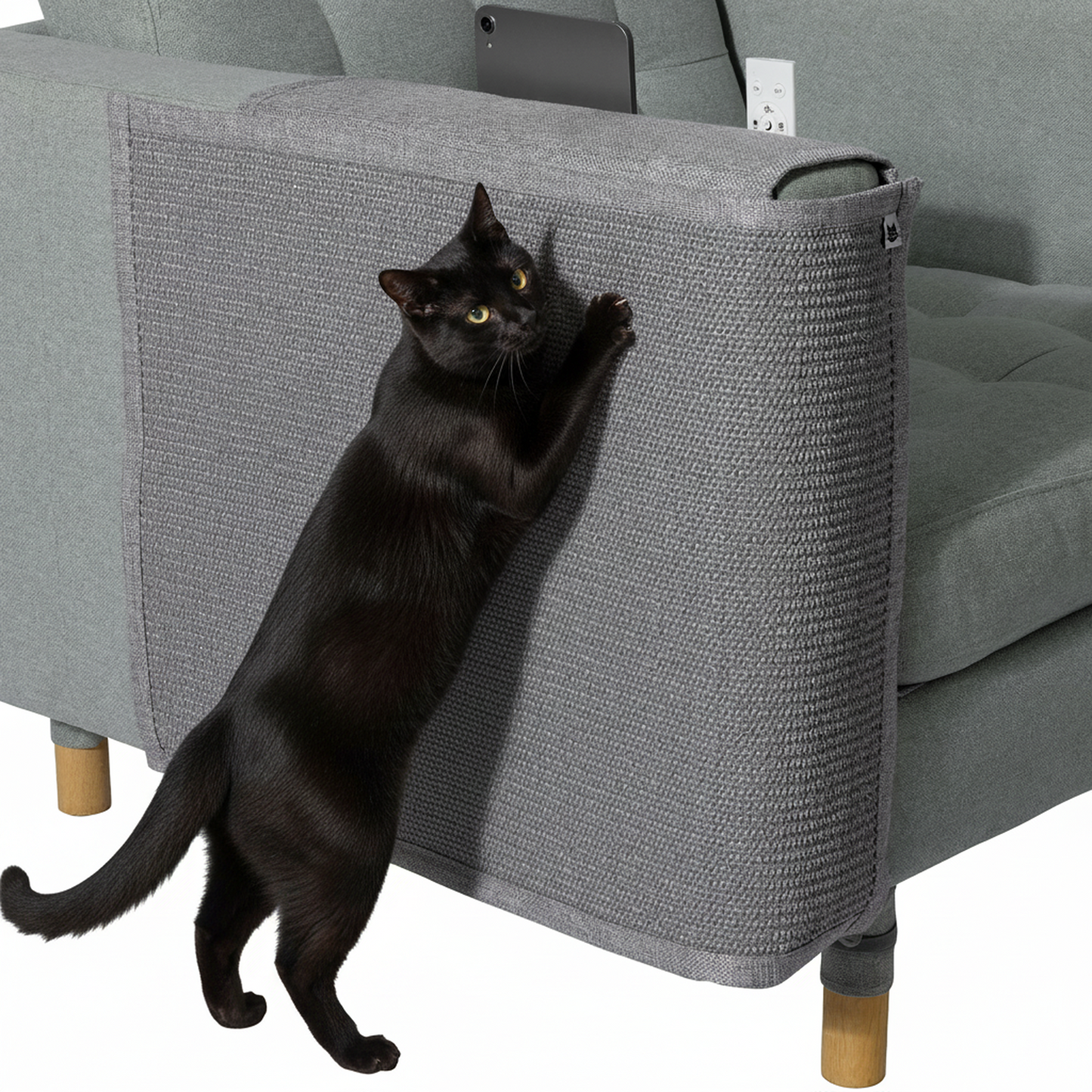 2-in-1 Adjustable Cat Scratch Furniture Protector - Grey