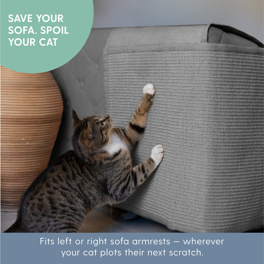 2-in-1 Adjustable Cat Scratch Furniture Protector - Grey