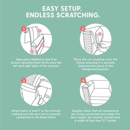 2-in-1 Adjustable Cat Scratch Furniture Protector