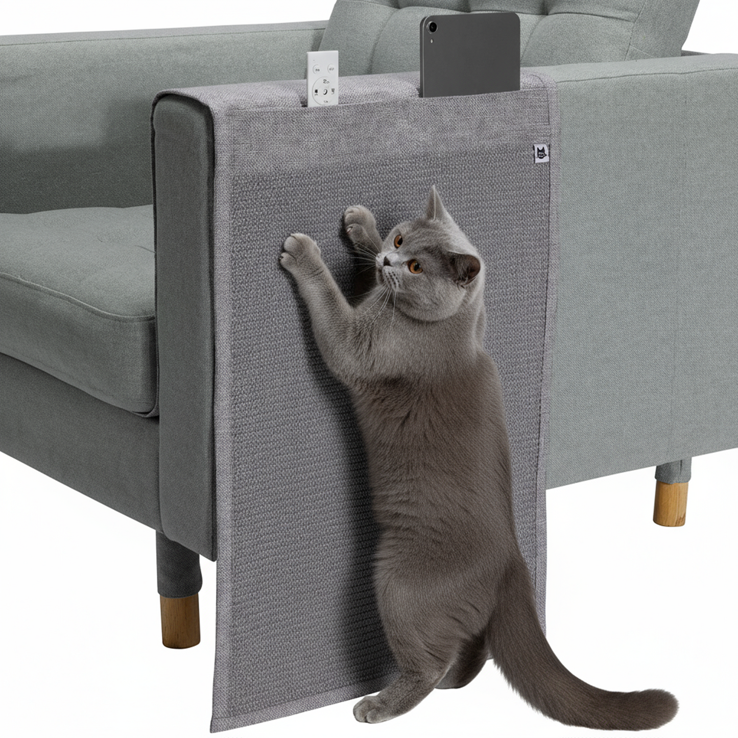 Cat Scratch Furniture Protector with Pockets