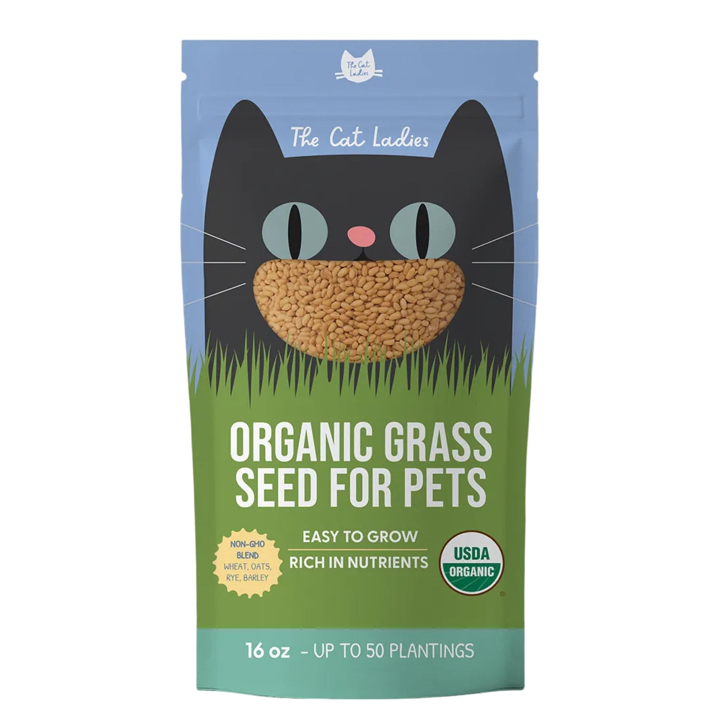 Organic Wheat Cat Grass Seeds (16 ounce)