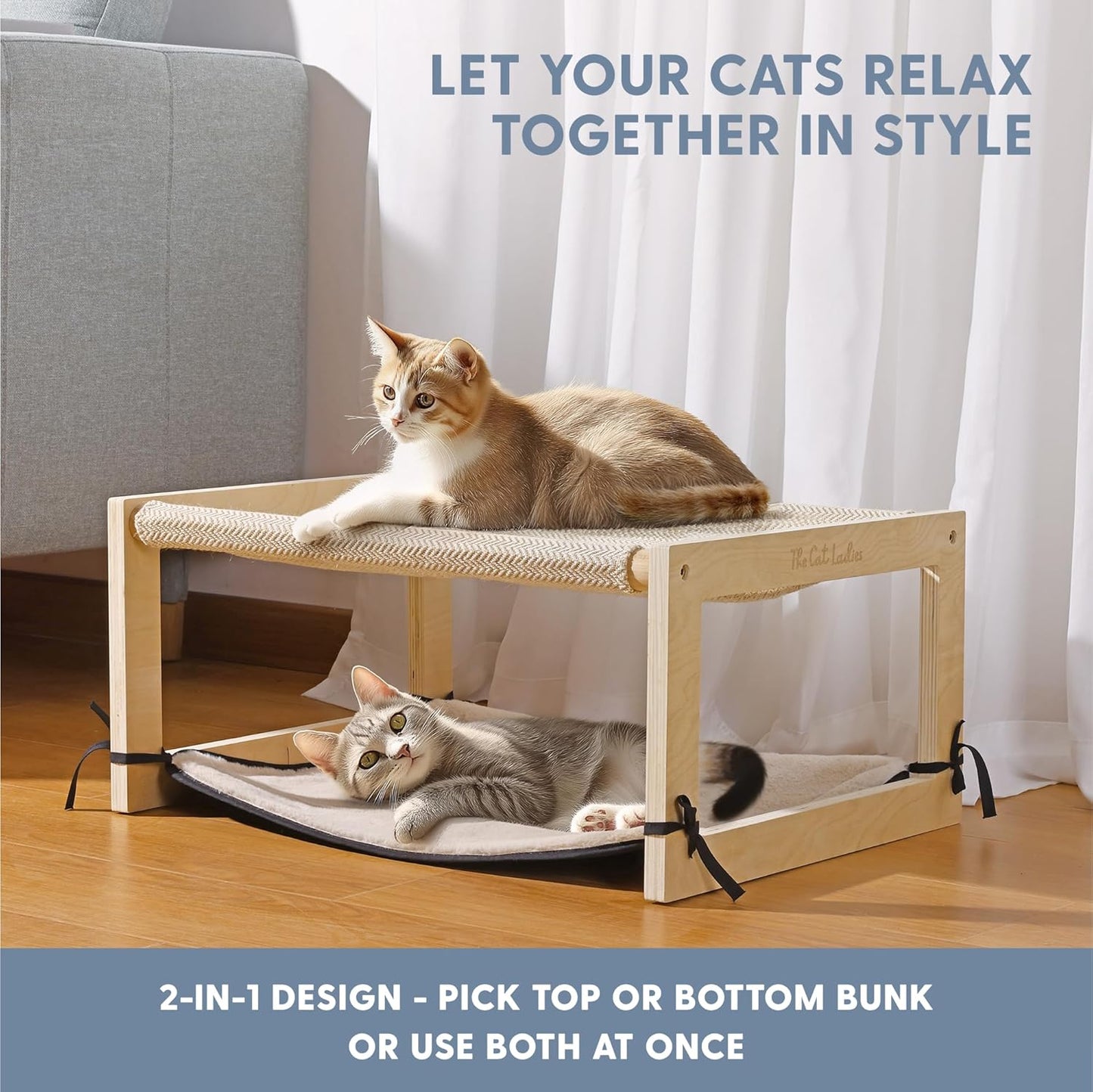 The Cat Ladies 2-in-1 Cat Hammock Bed