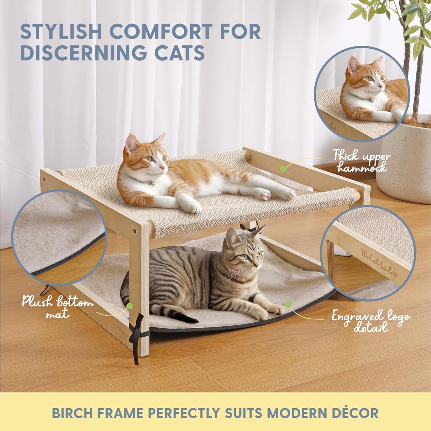 The Cat Ladies 2-in-1 Cat Hammock Bed